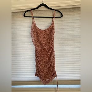 Oh polly pink cheetah print mini dress
